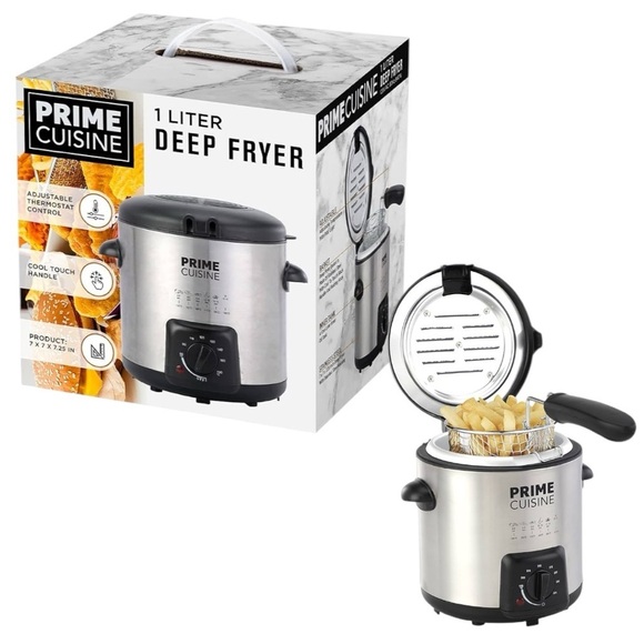 Prime Cuisine Stainless Steel Deep Fryer 1L NIB NWOT Student /Apartment /Singles - Picture 1 of 15